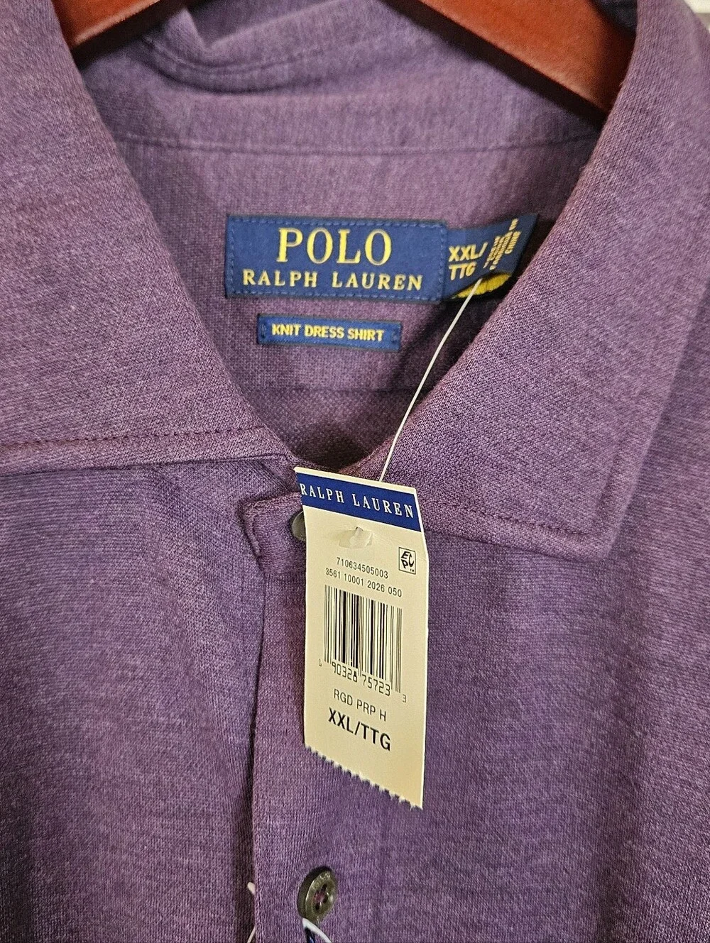 NWT Polo Ralph Lauren | Plum Purple Knit Dress Shirt